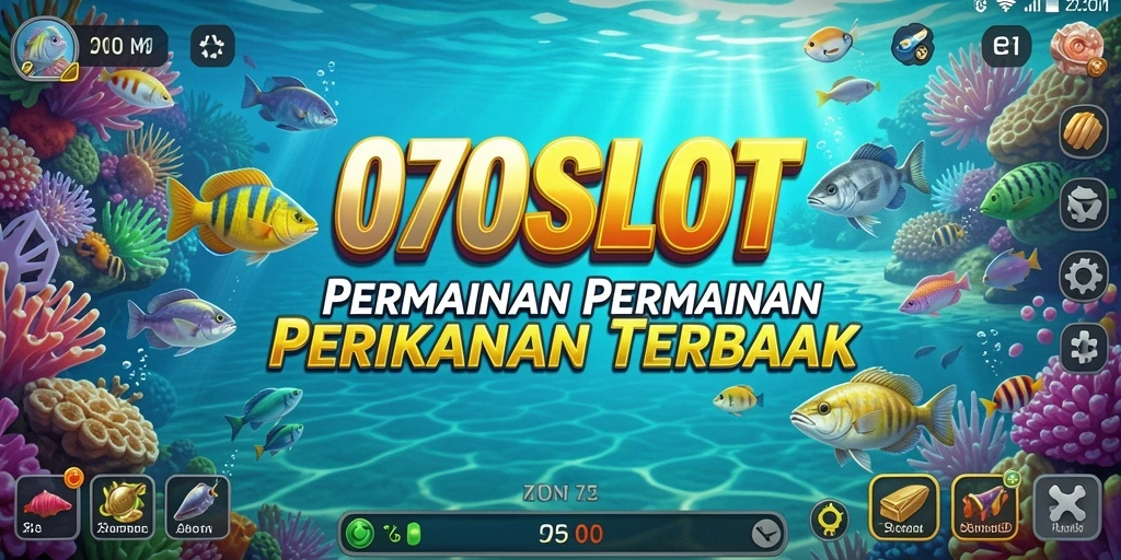Tampilan gameplay 070SLOT yang menegangkan saat memancing ikan.