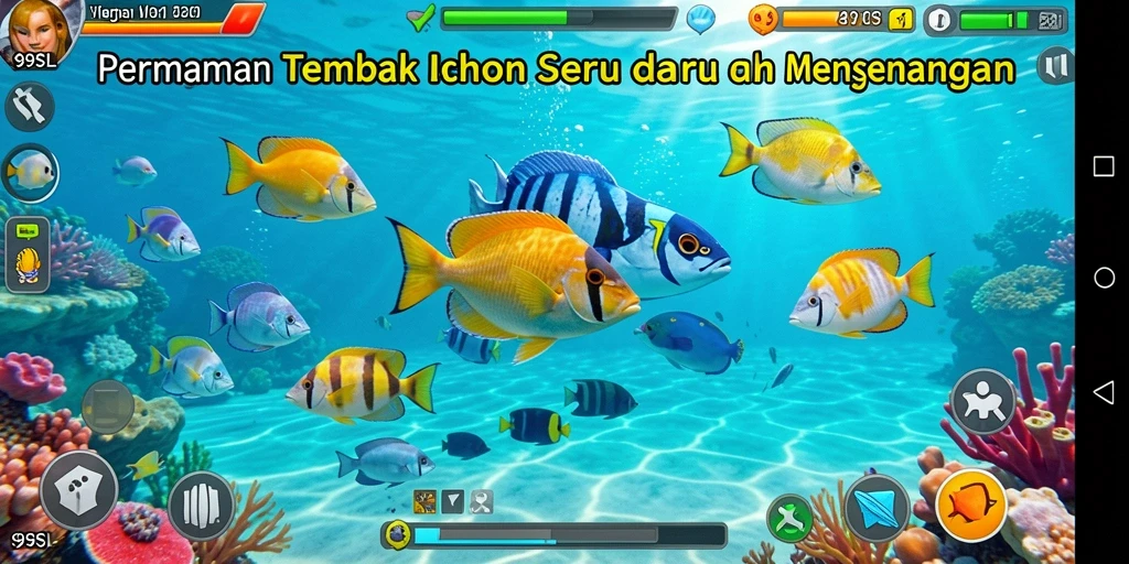 Tangkapan layar gameplay seru 99SL Tembak Ikan.