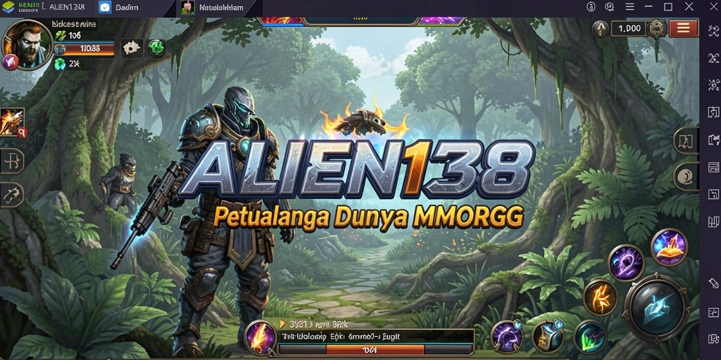 Screenshot ALIEN138 menampilkan aksi pertempuran yang mendebarkan di dunia MMORPG.