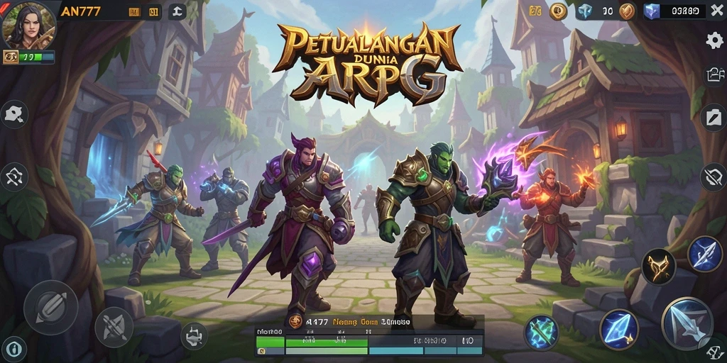 Tangkapan layar gameplay AN777 menampilkan aksi pertarungan yang mendebarkan.