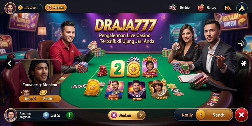 Gameplay seru dan interaktif DRAJA777 di Live Casino.