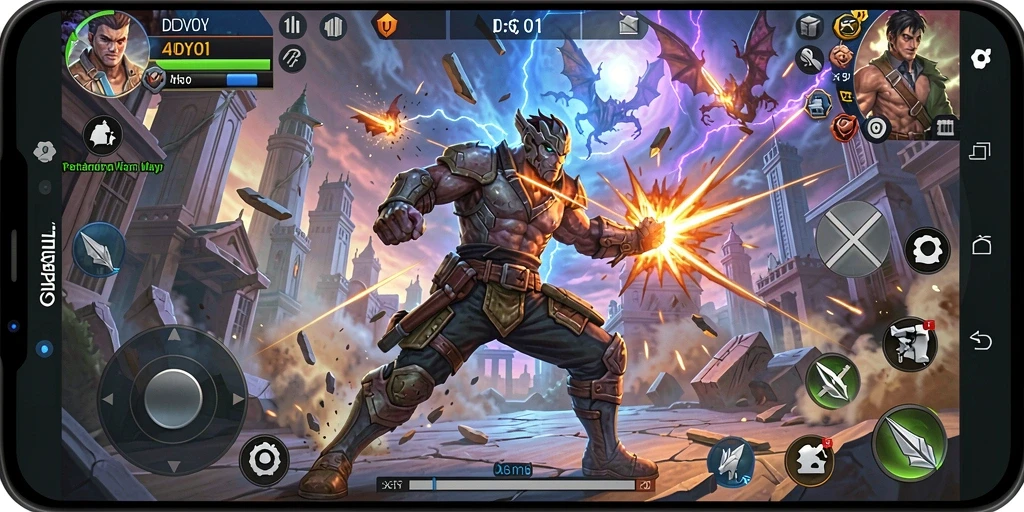 Gameplay mendebarkan dalam DY01 yang menampilkan pertarungan spektakuler.