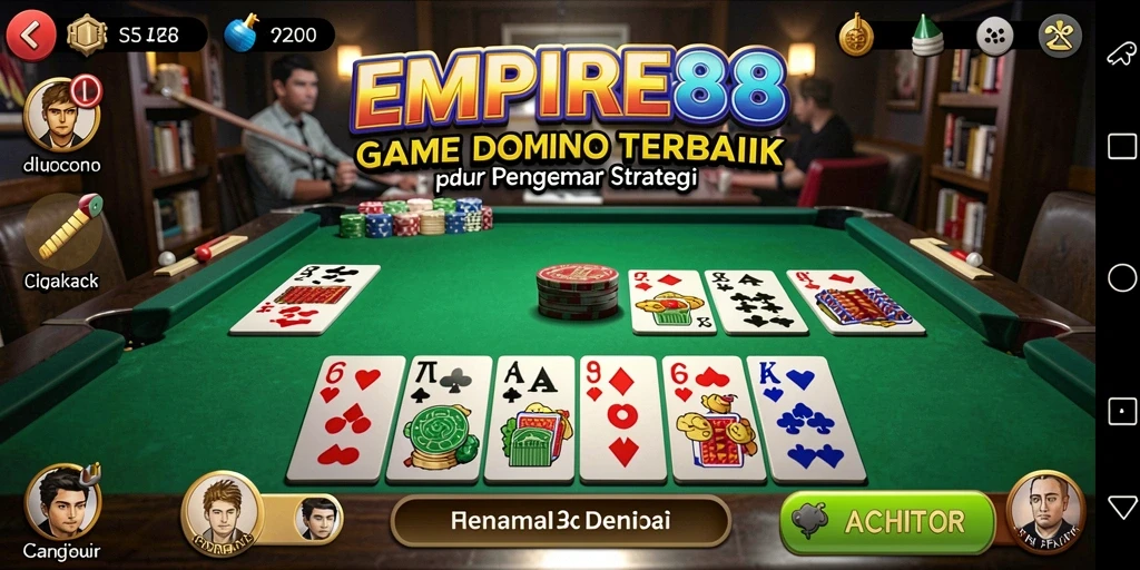Tampilan gameplay seru dalam EMPIRE88 saat bermain Domino.