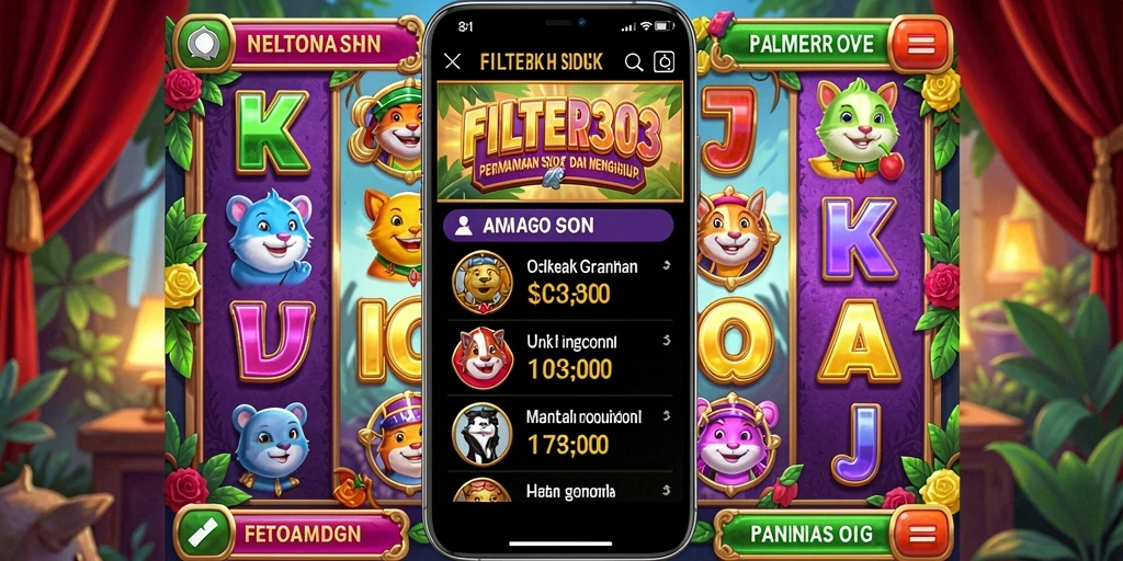 Tampilan gameplay FILTER303 yang menarik dan penuh warna.