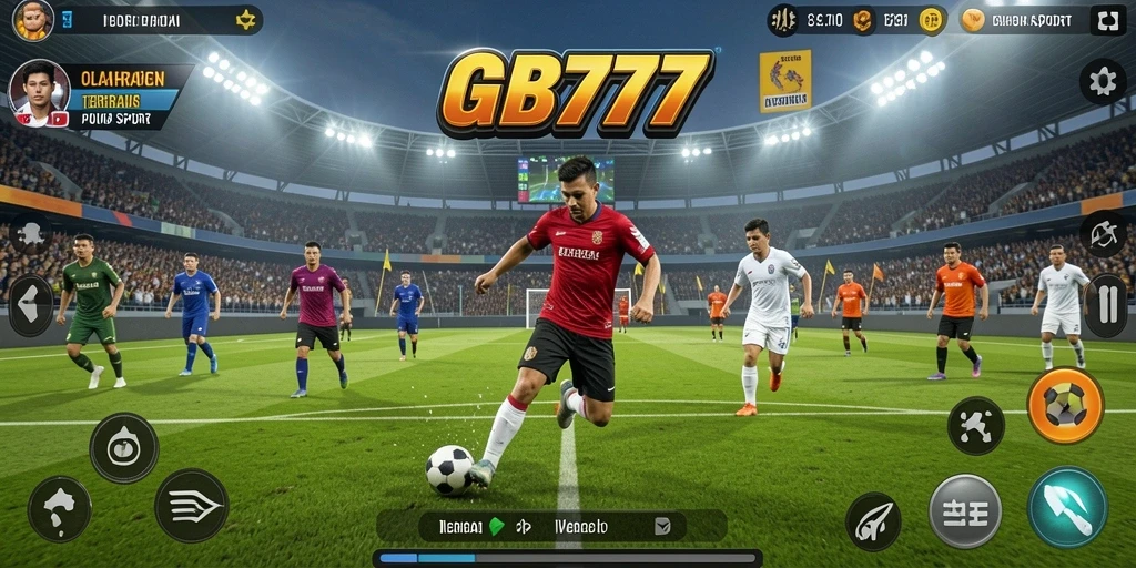 Tangkapan layar gameplay GB777 yang menampilkan aksi olahraga mendebarkan.