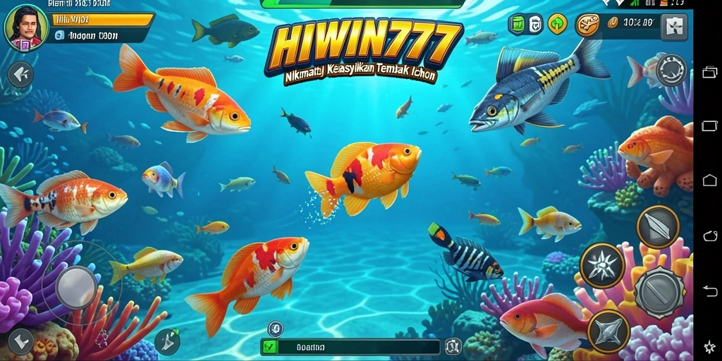 Screenshot HIWIN777 menampilkan gameplay seru Tembak Ikan.