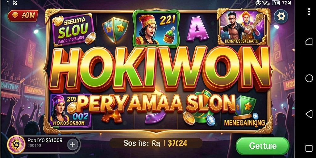 Tampilan gameplay Slot HOKIWON yang menarik dan penuh warna.