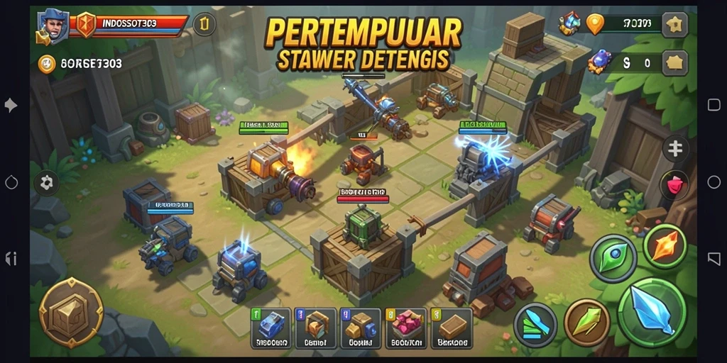Gameplay menarik dari INDOSLOT303 dalam genre Tower Defense.