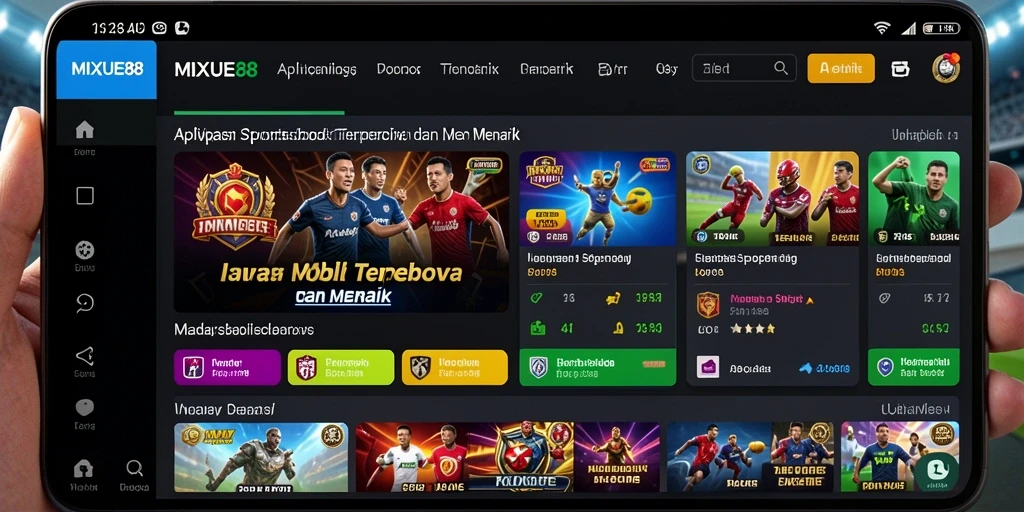 Tampilan gameplay aplikas Sportsbook MIXUE88 yang menarik dan interaktif.