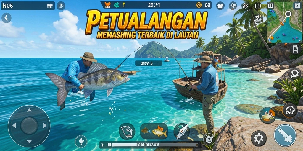 Tangkapan ikan epik di tengah laut dengan grafis menakjubkan.