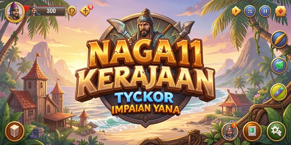 Tangkapan layar NAGA11 menampilkan gameplay manajemen bisnis yang penuh warna.