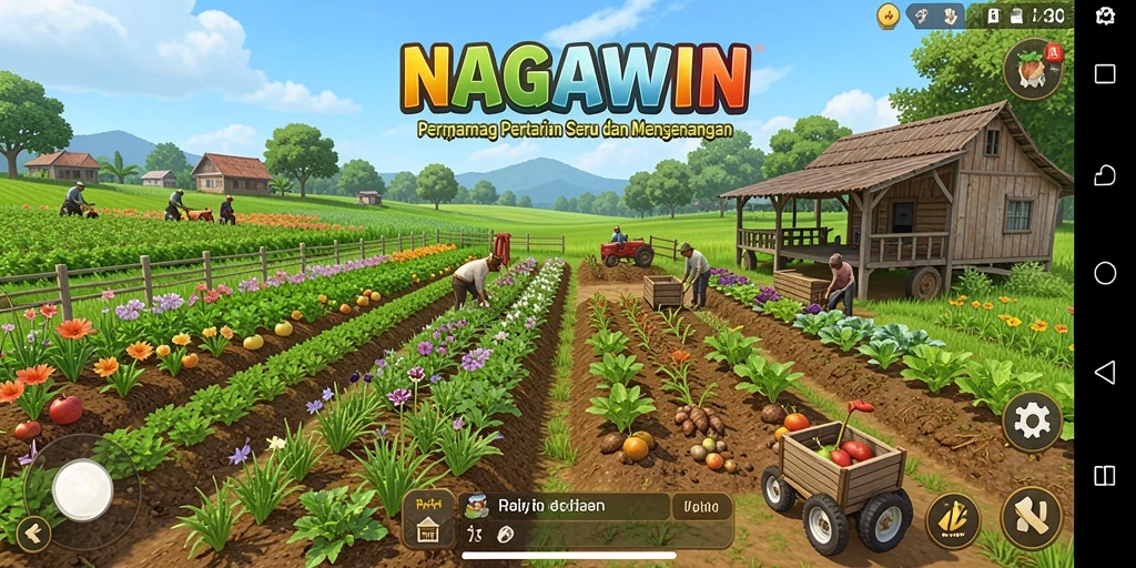 Gameplay seru dalam NAGAWIN dengan grafik yang memukau.