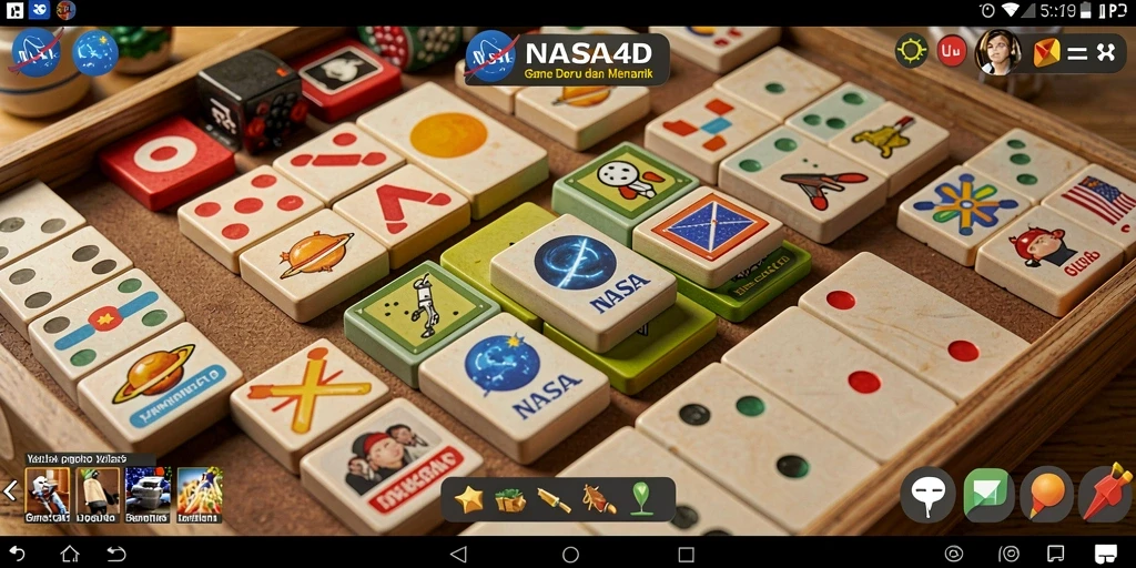 Gambaran gameplay menarik dalam permainan Domino NASA4D.