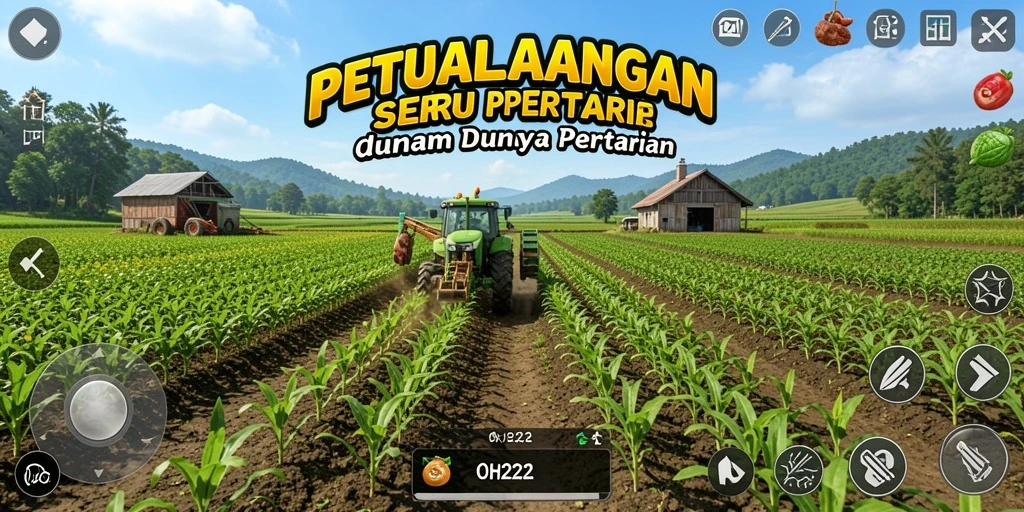 Screenshot menunjukkan gameplay seru saat bercocok tanam di <strong>OH222</strong>.