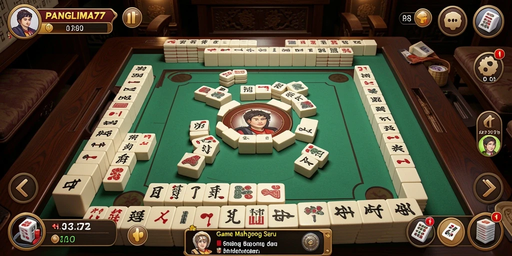 Screenshot gameplay PANGLIMA77 yang menarik saat bermain Mahjong.