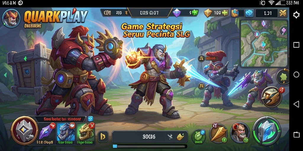 Tampilan gameplay <strong>QUARKPLAY</strong> dengan strategi mendalam dan aksi seru.