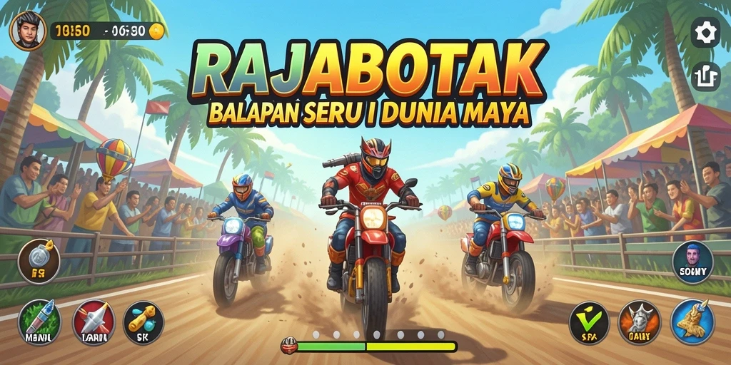 Gameplay seru dan mendebarkan dalam balapan RAJABOTAK.