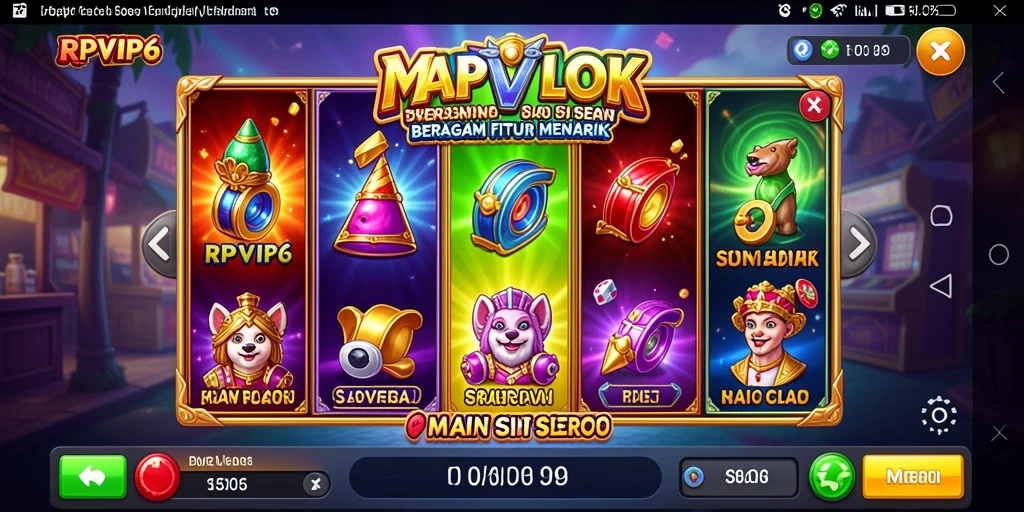 Tangkapan layar RPVIP6 menampilkan grafis slot yang menakjubkan dan gameplay seru.