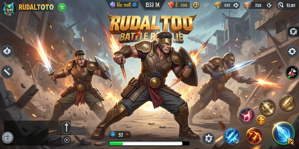 Tangkapan layar gameplay intens dalam RUDALTOTO.