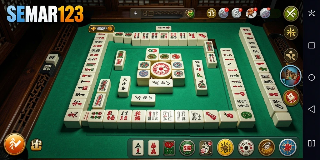 Tangkapan layar SEMAR123 menampilkan gameplay Mahjong yang menantang dan menyenangkan.