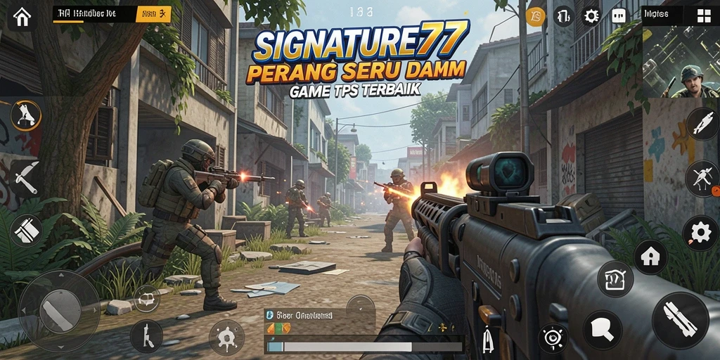 Tangkapan layar gameplay <strong>SIGNATURE77</strong> menampilkan aksi seru di medan perang.