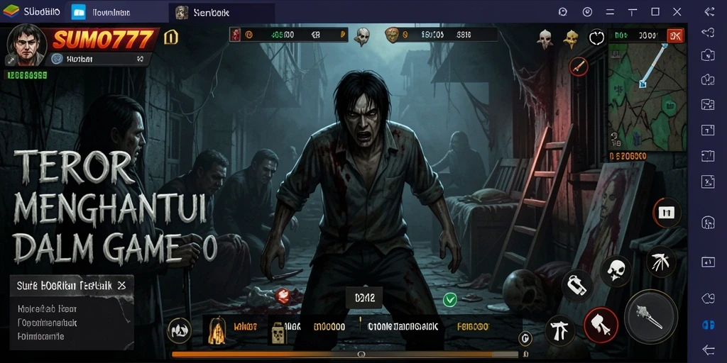 Tampilan menegangkan dalam gameplay HORROR SUMO777.