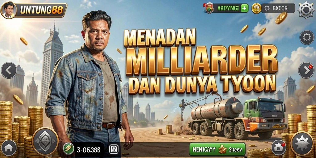 Tampilan gameplay seru UNTUNG88 dengan berbagai elemen Tycoon.