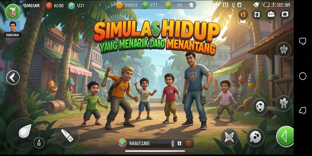 Tampilan gameplay V21 yang menarik dan memikat.